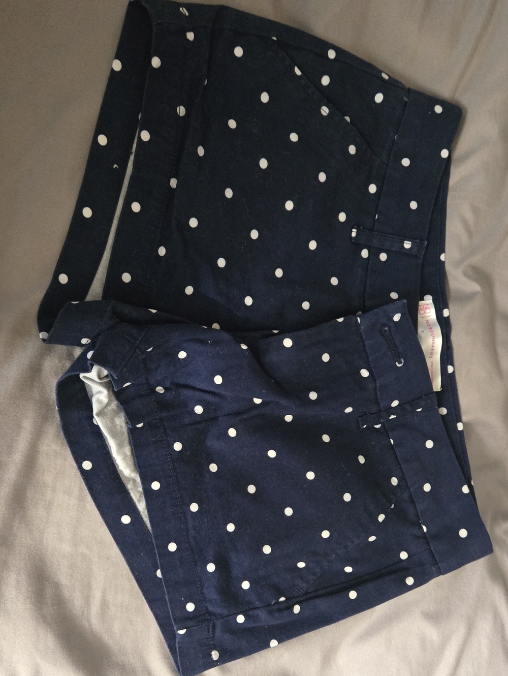 No Boundaries Navy Polka Dot Shorts